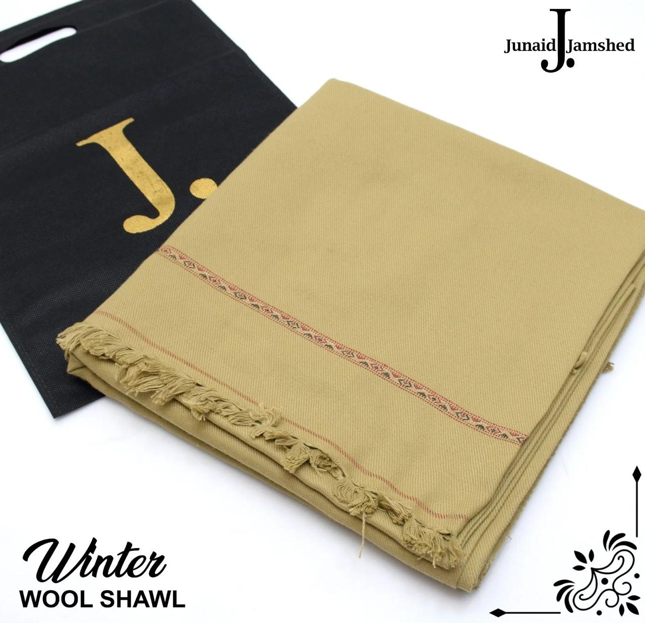 J. Men Wool Shawl Camel