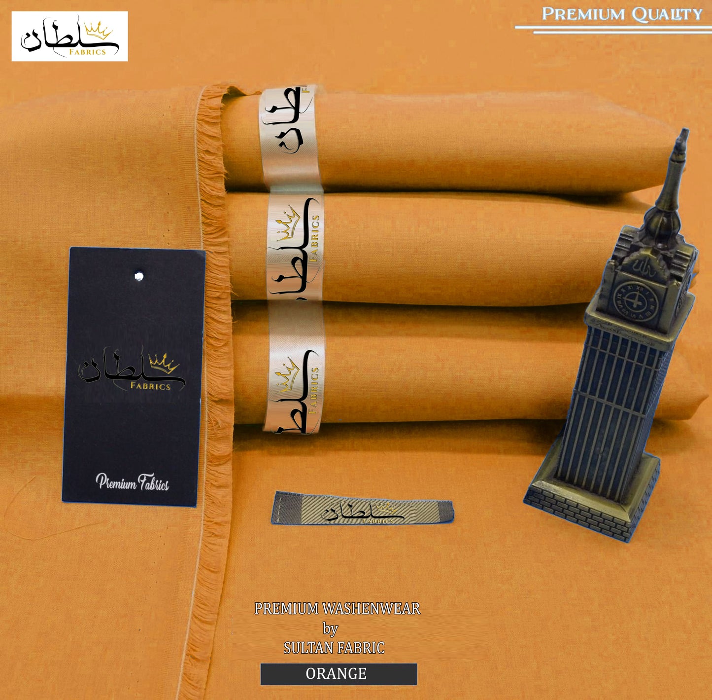 Premium Wash & Wear Boski Finish - Orange